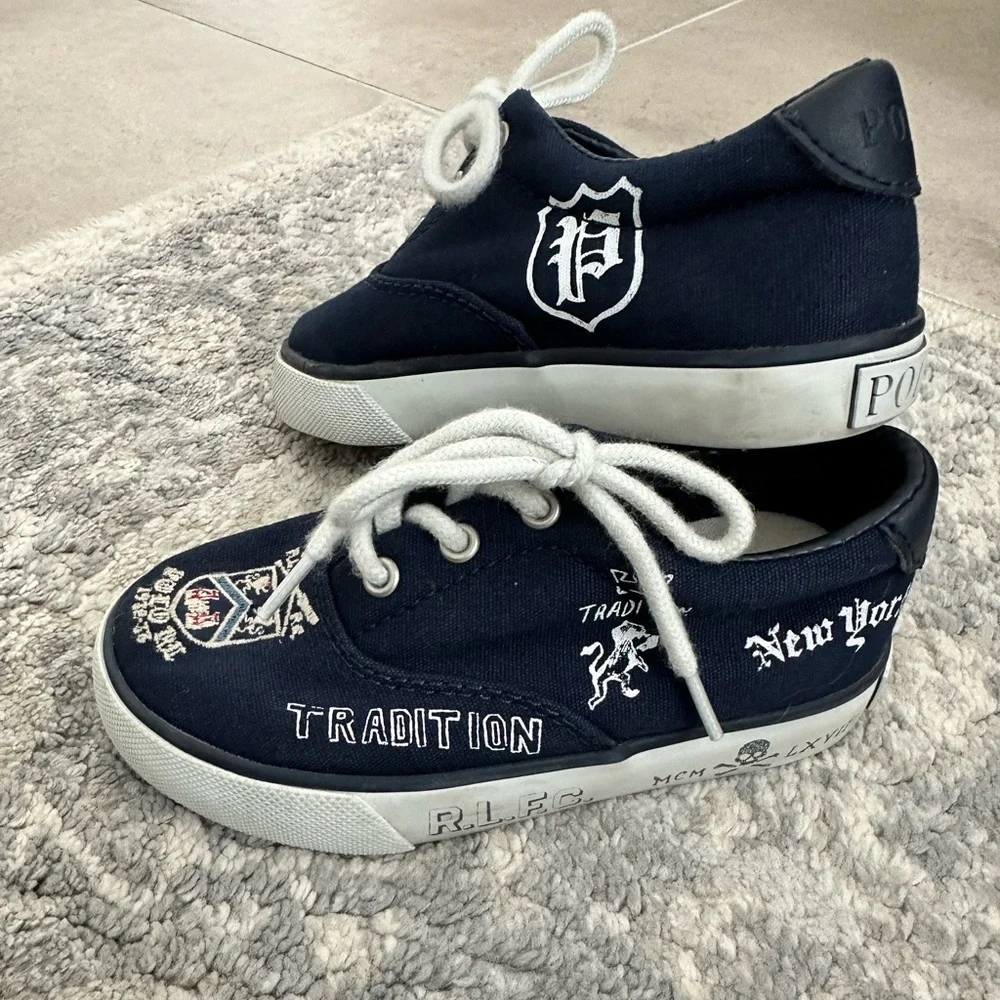 Polo Ralph Lauren Boy's Vaughn II Cotton & Leather Sneakers